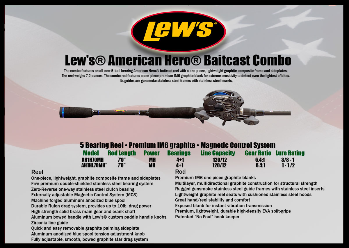 Lew's American Hero Baitcast Combo – Fti Fishing